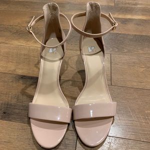 BP nude ankle strap heels